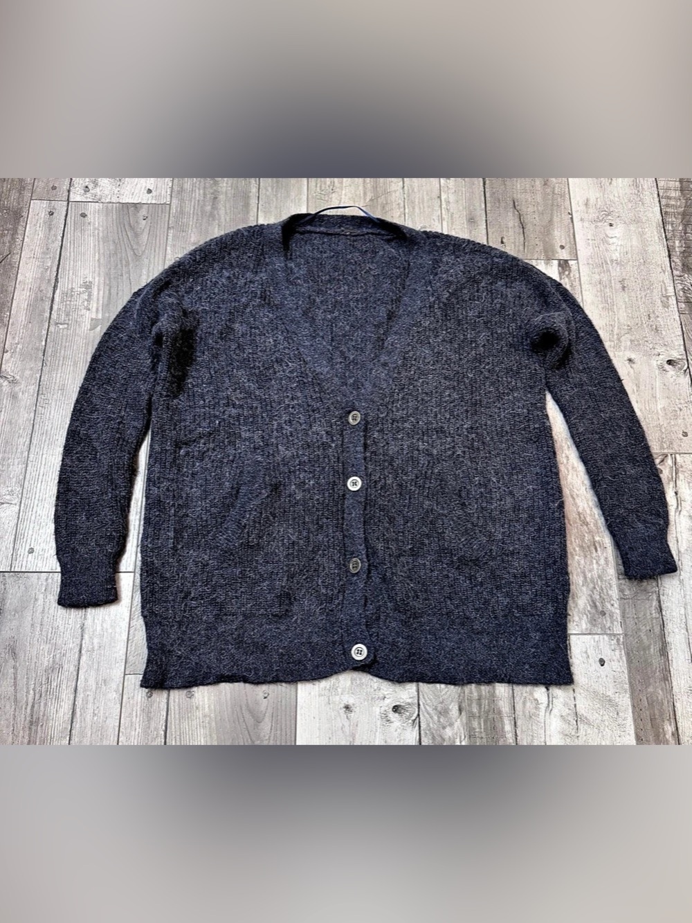 Free People Cloudy Day Cardigan Gray Knit Button-Front